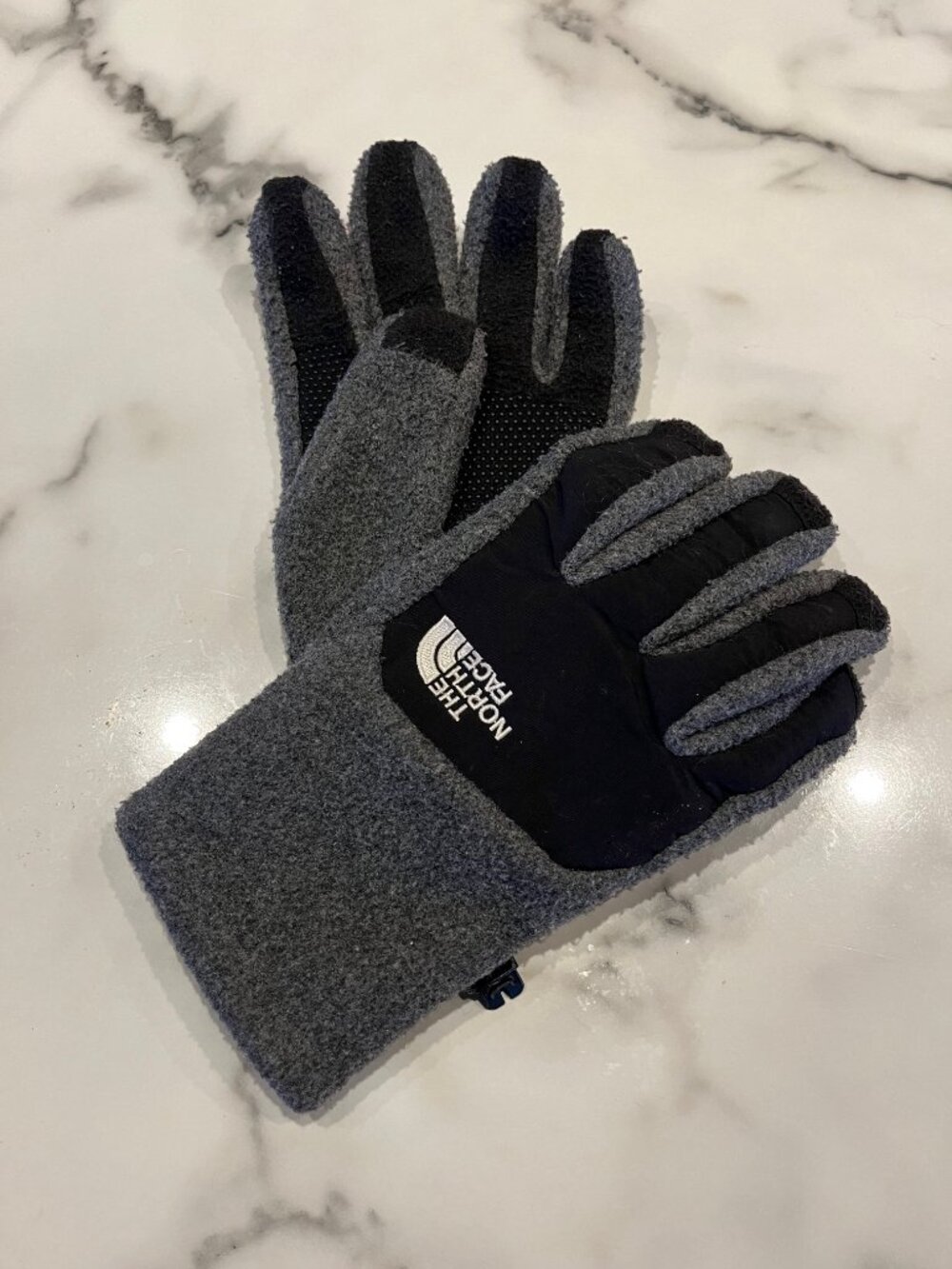 The North Face Youth Denali Etip Fleece Gloves Grey L/G